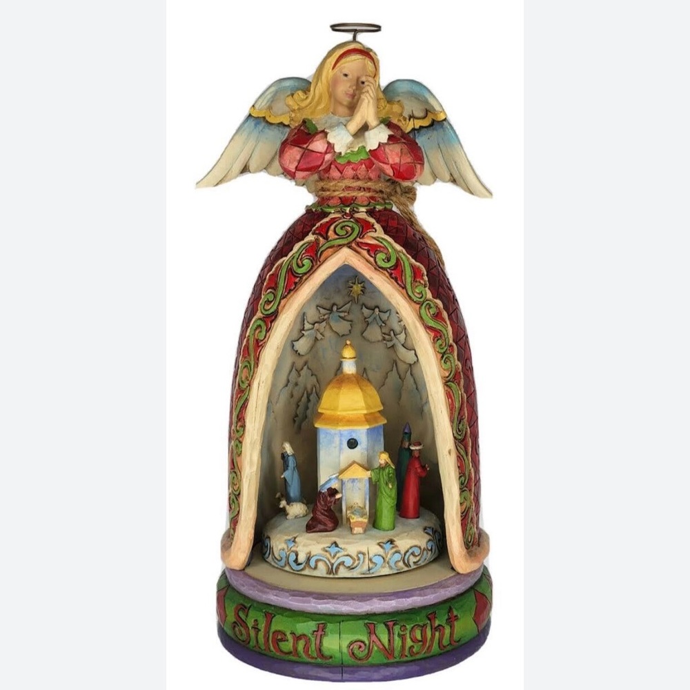 Jim Shore “Silent Night Lighted Musical” NWT. New in box with music